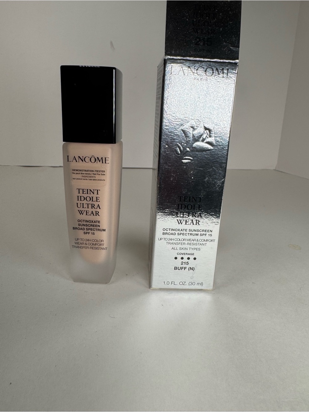 215 Buff N Lancome Teint Idole Ultra Wear 24H Foundation SPF 15 Exp 01/20 New